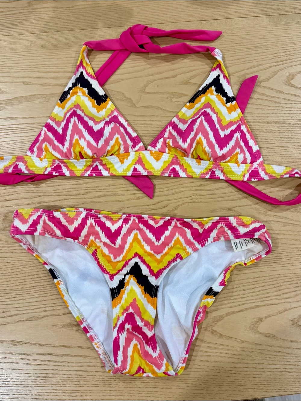 Athleta Pink Chevron Two-Piece Bikini